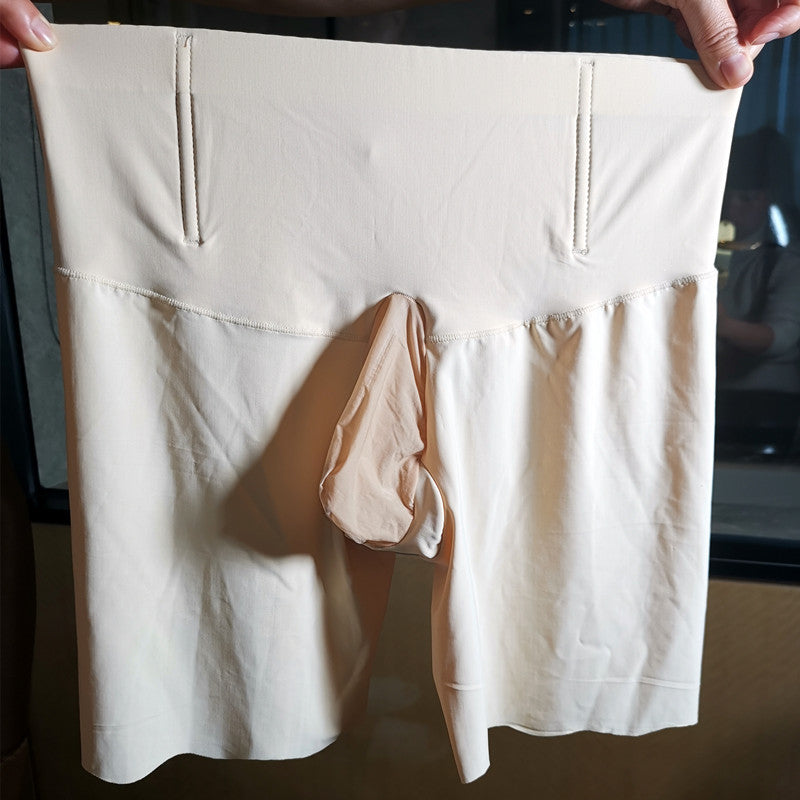 Ice Silk Men's Belt jj Set of Stockings and Underwear Sexy Men's Slim Fit Summer Cool Plus Size Erotic TT Boxer