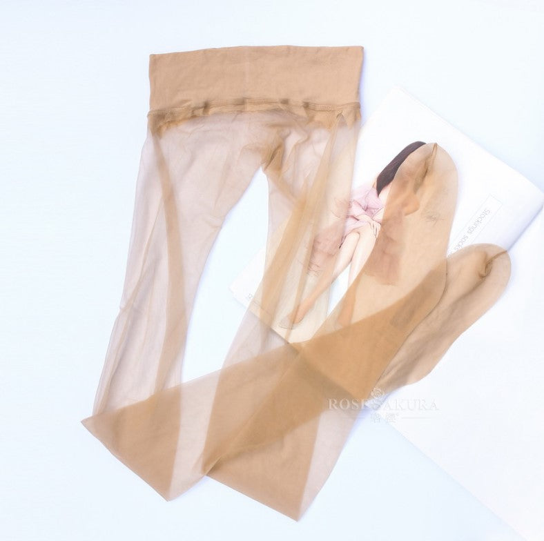 0D Matte Seamless Thin Stockings for Women, Sheer and Silky Sexy Stockings360Black Silk Stockings