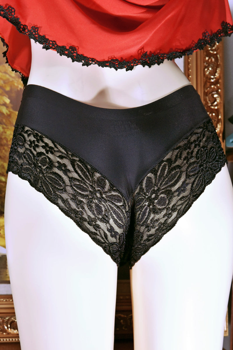 Little Matchmaker Lace One-Piece Ice Silk Underwear for Men with Sheath Sexy Hip-Lifting One-Piece Thong Low-Waist Triangle Underwear