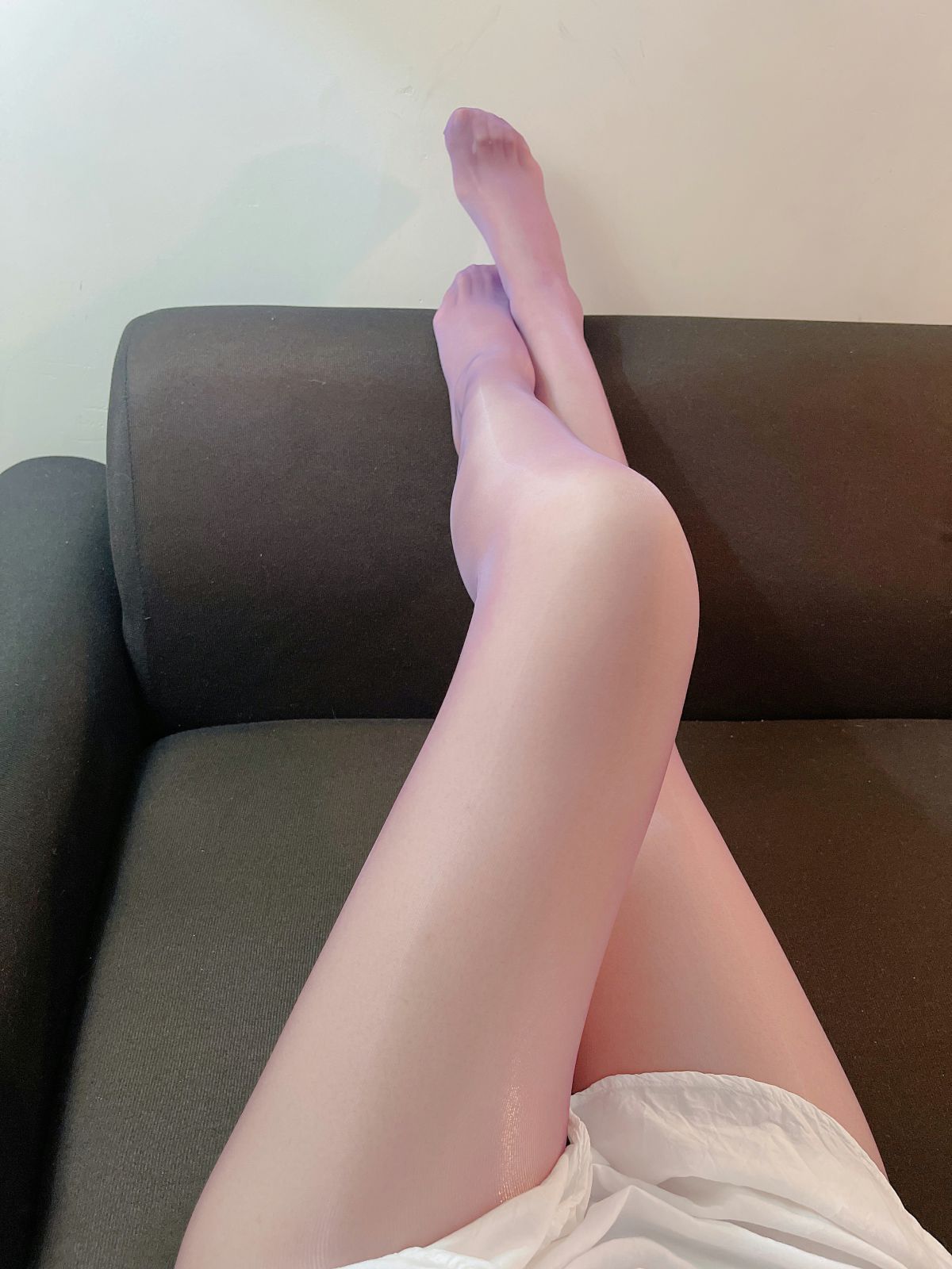 Aurora Open Crotch Stockings for Women Glossy360Seamless Sexy Silky Smooth Violet Plum Red Fashion Slimming