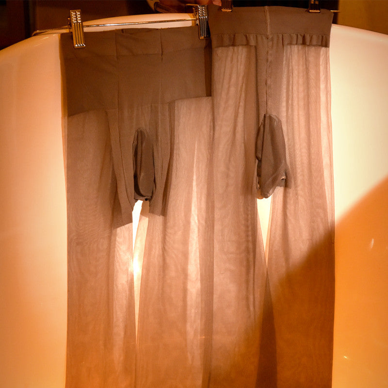 Little Matchmaker「Noble Series」Men's Stockings with Straps jj Set of ultra-thin sexy large-size men's stockings that can be worn inside the body