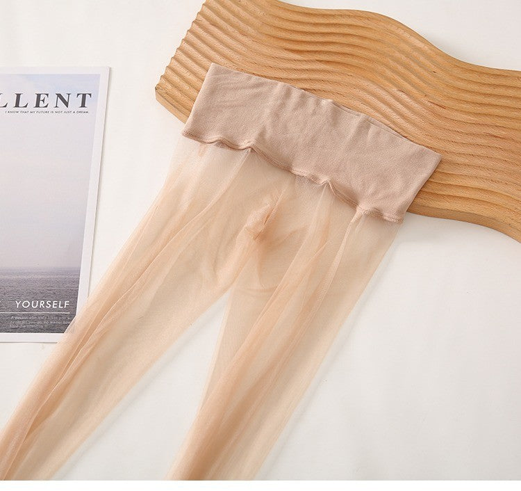 0D Transparent file360Ultra-thin Seamless Stockings Summer Thin Full Transparent Women's Socks Toe Transparent Seamless Pantyhose