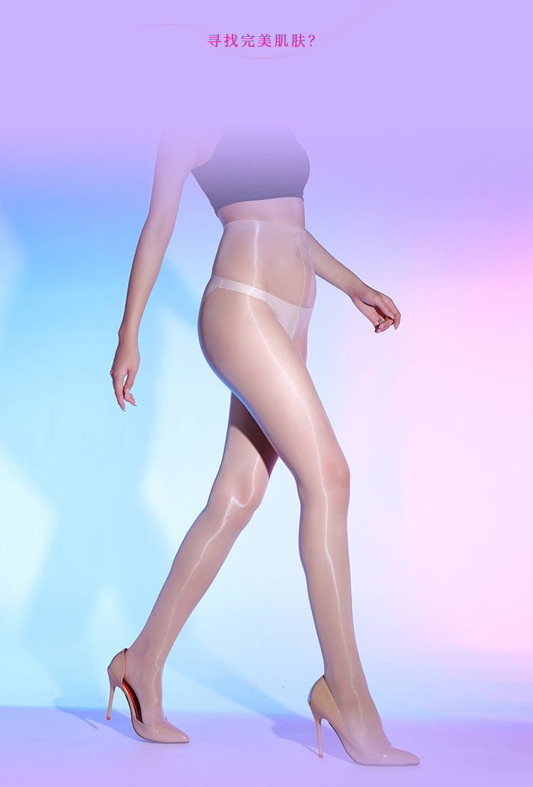 640High Density Needle「Kyoho Jelly」One-Line Open Crotch Glossy Stockings Ultra-Thin Smooth Shiny Transparent Pantyhose