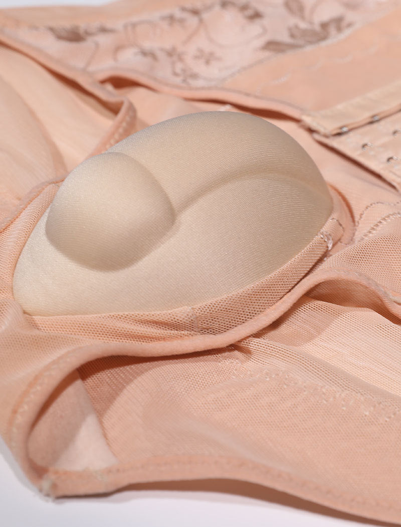 High Waist Tummy Control Men's Underwear Three Rows Six Buttons3D Three-Dimensional U Shaping Pouch Butt Lifting Shapewear Sexy Triangle Panties