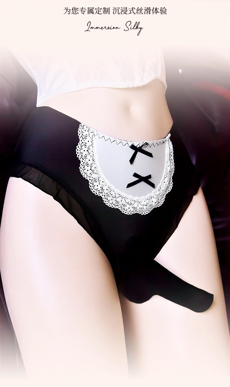 Men's Sexy Underwear Japanese Style Ice Silk Shorts Sexy Men Insertable Cute Sweet Lolita Triangle Briefs