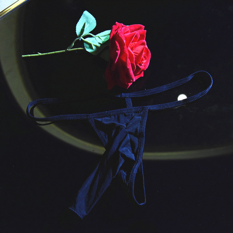 Men's Glossy Thong jj Men's Underwear Elephant T Transparent ultra-thin breathable stockings tight mesh low waist