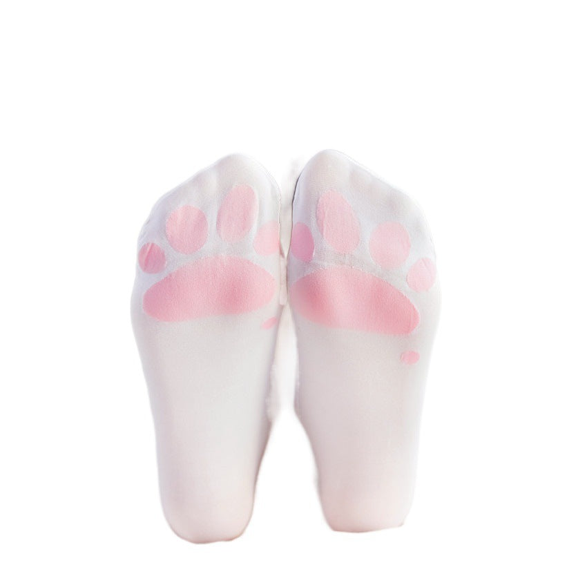 120D Extra Long Over-the-Knee Socks Cute Cat Paw Thigh-High Socks Pantyhose Anime Girl cosp Hanfu Bare Legs