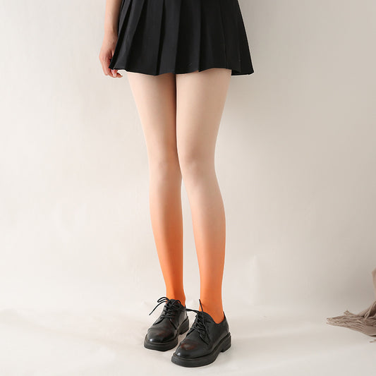 Any Cut Gradient Color Stockings Colorful Anti-Snag Black Gray Pantyhose Women Velvet Gradient Socks Yiwu Warehouse