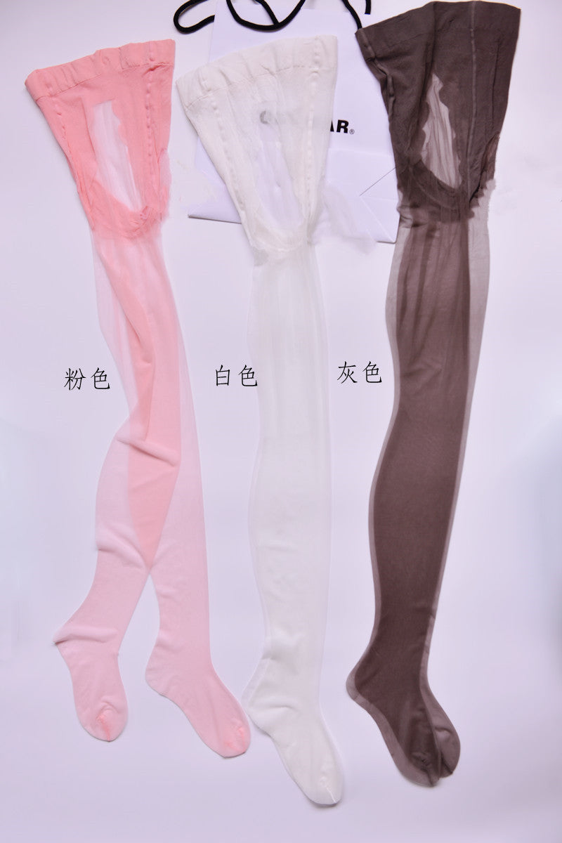 512High-Density Seamless Bikini Pantyhose for Women, Thin Summer Sexy Flight Attendant Gray Silky Skin Tone Transparent Tights