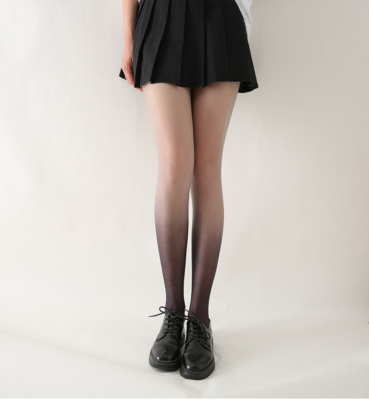 Any Cut Gradient Color Stockings Colorful Anti-Snag Black Gray Pantyhose Women Velvet Gradient Socks Yiwu Warehouse