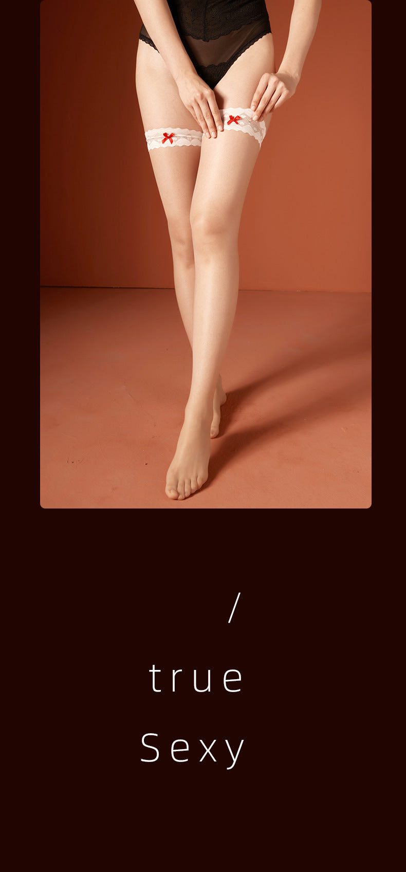 2308Footed Silky Pure Desire Sexy Long Stockings Ultra-Thin Invisible Lace Non-Slip High Tube Over-the-Knee Socks for Summer