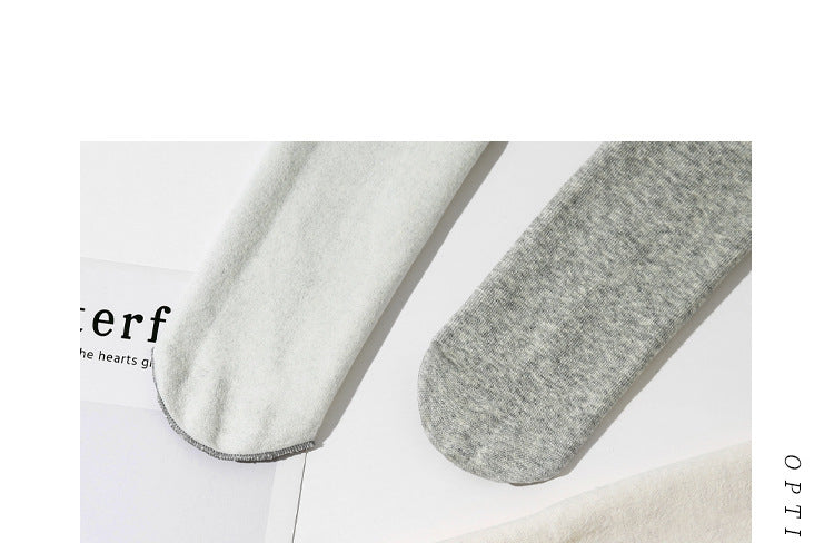 600Cotton Long Pantyhose for Tall People Gray Bare Leg Tights with Fleece Extra Long High Waist Hip Lift Footed Socks