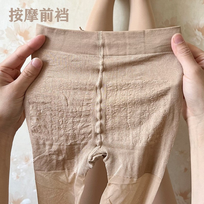 40D Medium Thick Core-spun Silk Massage Crotch Pantyhose Fashionable Show Original Authentic Spandex Sexy Shiny Silky Stockings