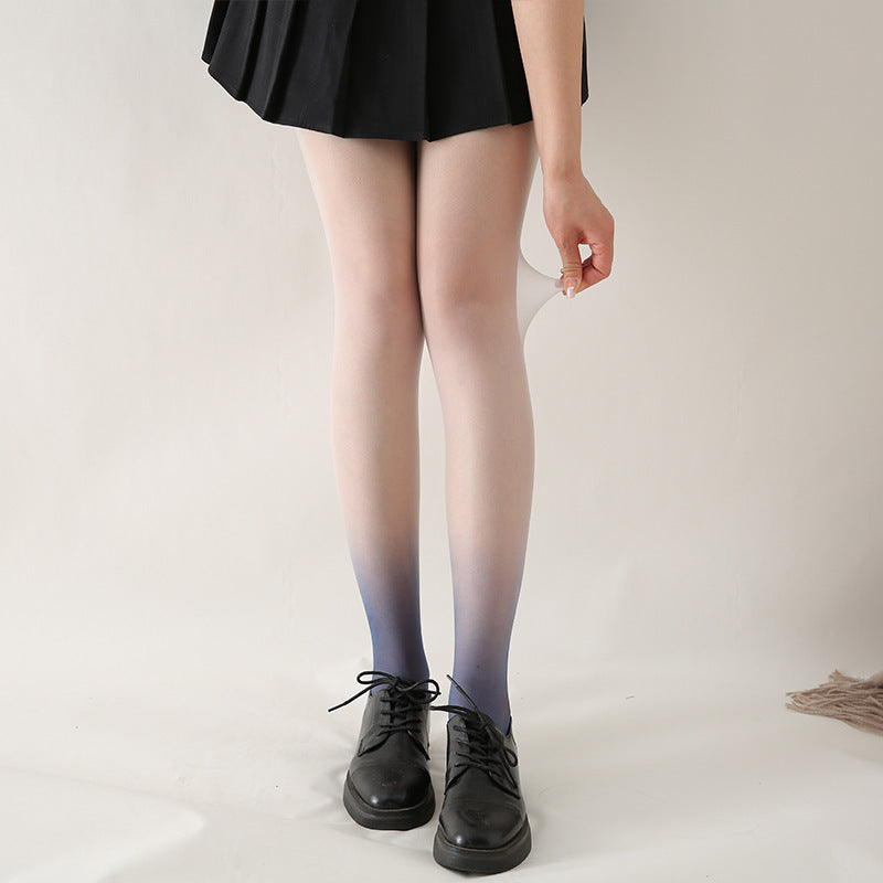Any Cut Gradient Color Stockings Colorful Anti-Snag Black Gray Pantyhose Women Velvet Gradient Socks Yiwu Warehouse