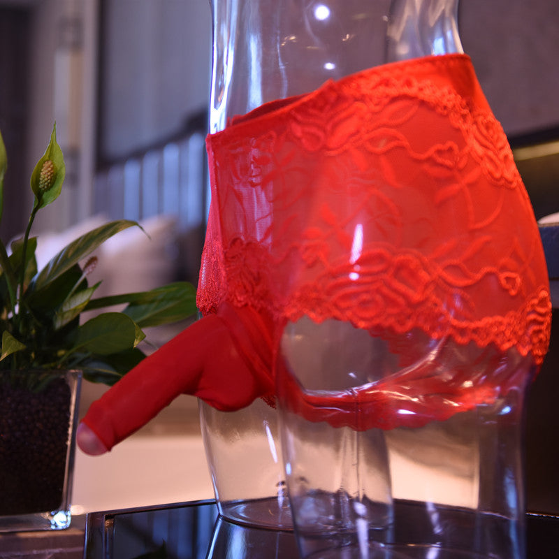 Men's Lace Sexy Underwear Men's Boxer Briefs Breathable Thin Sexy Open Crotch jj Set of Youth Boxer Shorts for Summer