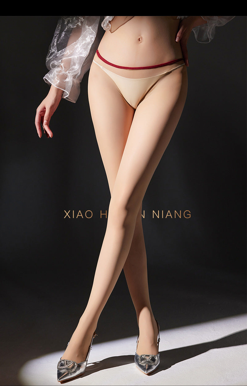 8mm Minimalist Narrow Edge Deep Crotch Seamless Stockings All Over Transparent Velvet360Seamless High Elasticity Pantyhose0D
