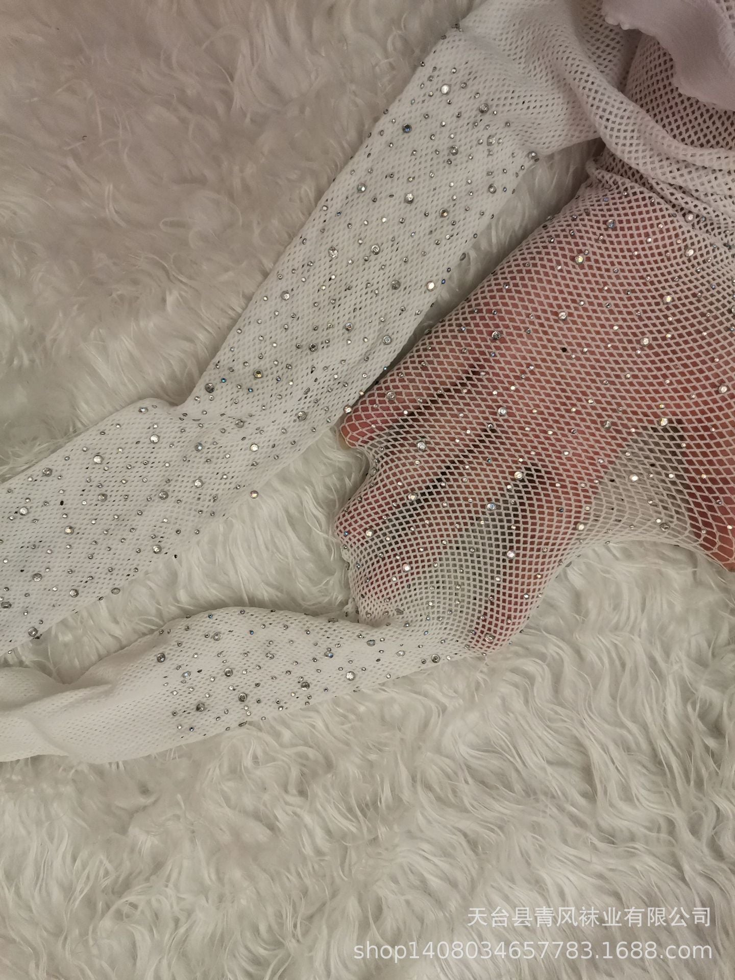 AliExpress European and American Sexy Fishnet Stockings with Rhinestones Mesh Stockings Fishnet Stockings with Rhinestones Small Mesh Pantyhose