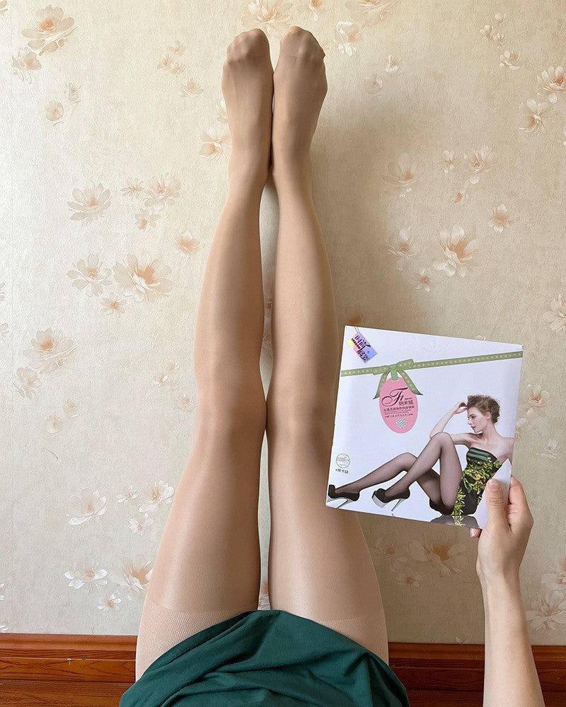 40D Medium Thick Core-spun Silk Massage Crotch Pantyhose Fashionable Show Original Authentic Spandex Sexy Shiny Silky Stockings