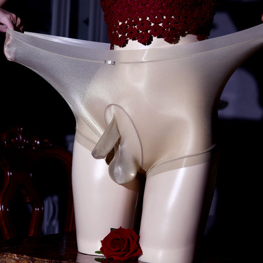 Little Matchmaker200Large Size Men's Silk Smooth Sexy Ultra-Thin Fully Transparent Underwear jj Set of Sexy Boxer Briefs