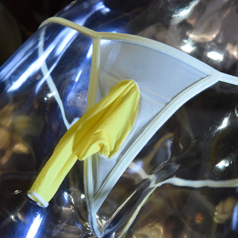 Men's Glossy Thong jj Men's Underwear Elephant T Transparent ultra-thin breathable stockings tight mesh low waist