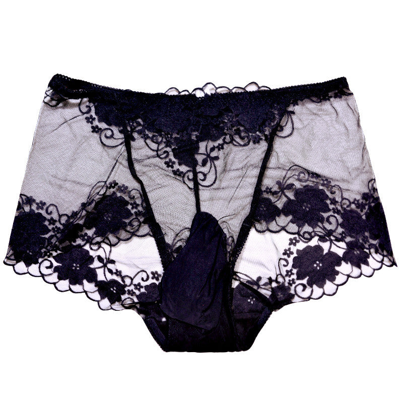 8175Japanese Style Sexy Lace Underwear for Men Belt jj Set of Butt-Lifting Thin Sexy Transparent Bullet-Resistant Separate Triangle Panties