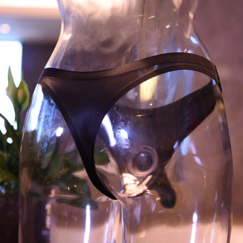 Traceless jj Underwear Ice Silk Thong Low Waist Youth Solid Color Briefs Factory Direct Tight Breathable Comfortable Men's