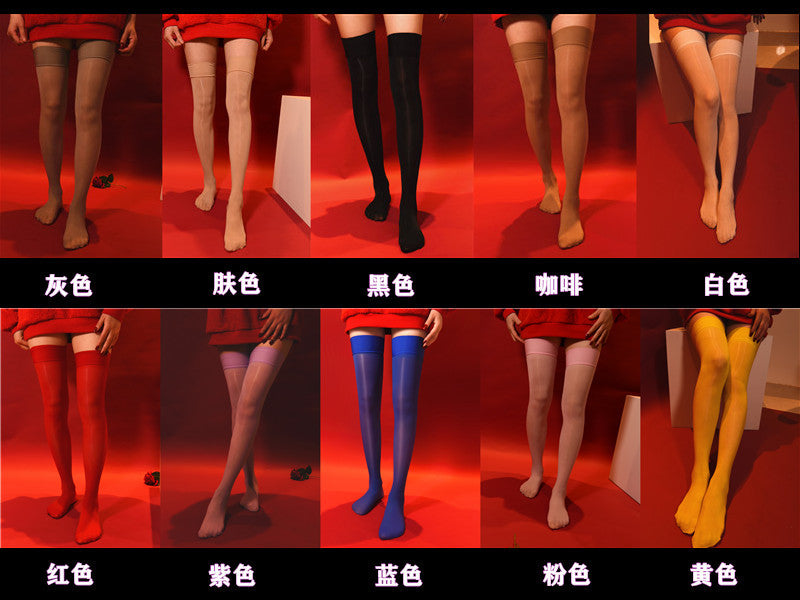 Little Matchmaker8d Shiny Magic Pants Long Tube Stockings Silky High Tube Shiny Sexy Black Silk Erotic Thin High Tube Socks0922