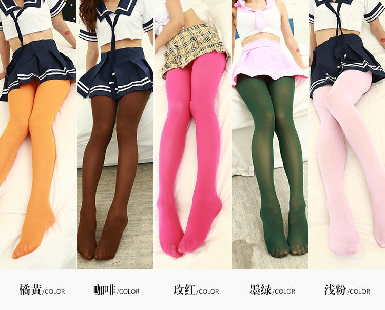 100D Velvet Pantyhose Candy Color with Enhanced Coverage No-show Socks Stall Non-Slip Beautiful Leg Socks