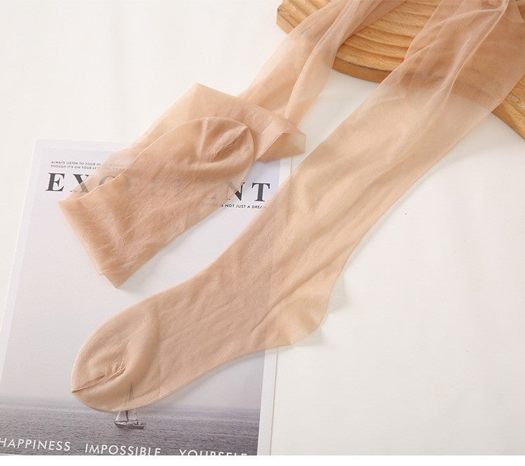 0D Transparent file360Ultra-thin Seamless Stockings Summer Thin Full Transparent Women's Socks Toe Transparent Seamless Pantyhose