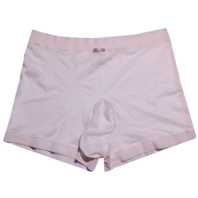 Little Matchmaker200Large Size Men's Silk Smooth Sexy Ultra-Thin Fully Transparent Underwear jj Set of Sexy Boxer Briefs