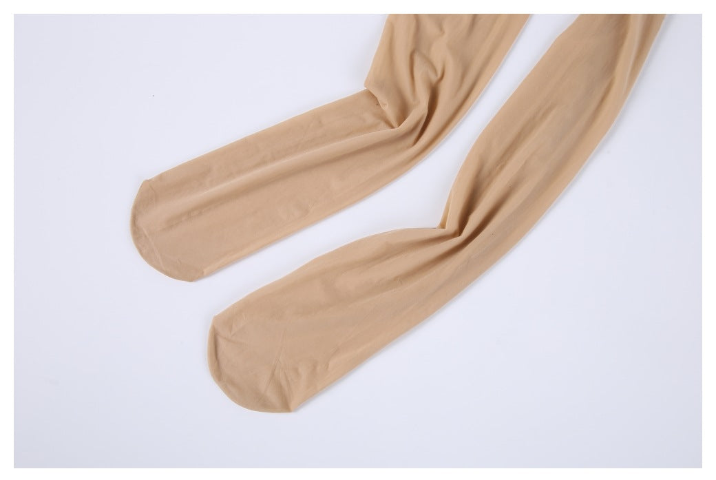 15D Horse Oil Socks 360Seamless High Waist Thin Anti-Snagging Steel Stockings Nude Color Bare Leg Invisible Stockings Female