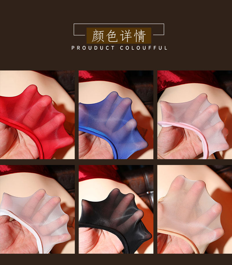 Men C Glossy fabric silky smooth pants912Needle jj Set of Gun and Bullet Separation Couple Sexy Thong Underwear for Men