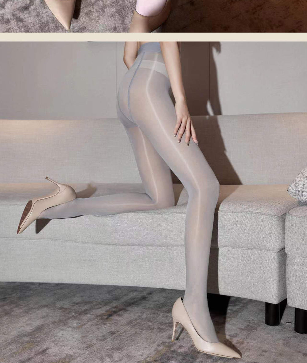 Aurora Series Glossy Seamless Crotch Silky Glossy Open Crotch Pantyhose New Sexy Horse Oil Stockings Seamless Pantyhose