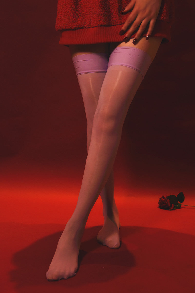 Little Matchmaker8d Shiny Magic Pants Long Tube Stockings Silky High Tube Shiny Sexy Black Silk Erotic Thin High Tube Socks0922