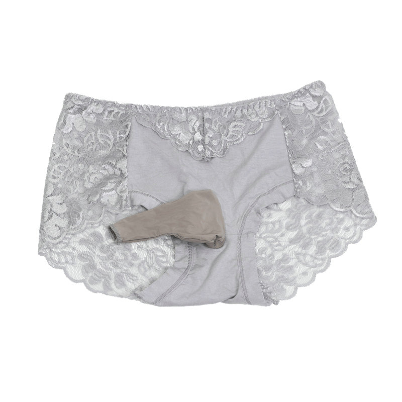 Men's Lace Underwear Sexy Strap jj Set of Stockings and Panties Ultra-thin Breathable Summer Fully Transparent Sexy Triangle Panties