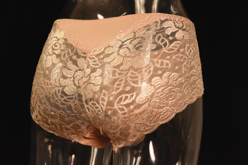 Little Red Luxury Men's Underwear Breathable Lace Sexy Briefs Pure Cotton Plus Size U Pouch Bag Underwear Shorts