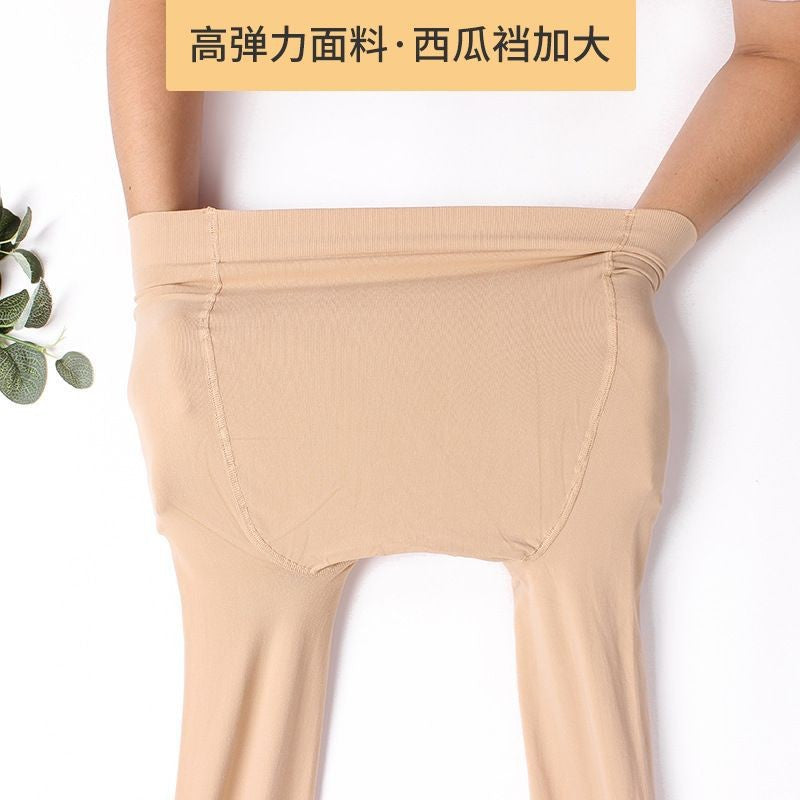 200D Plus Size Spring and Autumn White Solid Velvet Pantyhose Watermelon Stall Plus Size White Pantyhose for Women Cross-Border