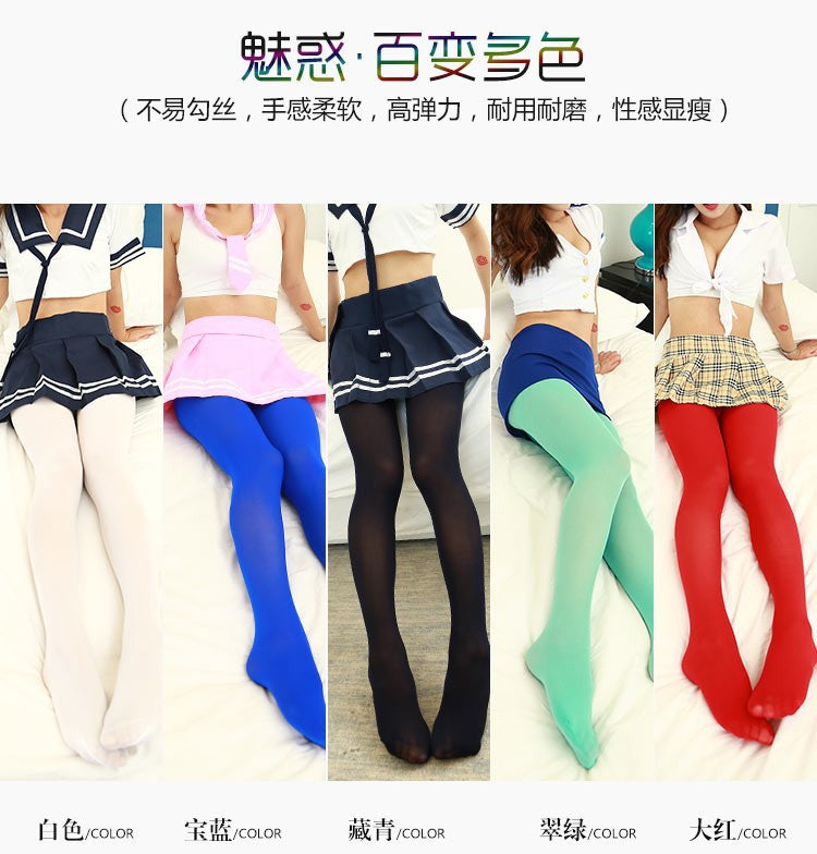 100D Velvet Pantyhose Candy Color with Enhanced Coverage No-show Socks Stall Non-Slip Beautiful Leg Socks