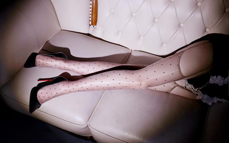 Little Matchmaker Royal Sister1D Aurora One-Piece Glossy Sexy Garter Stockings Hot Girl Polka Dot Lace Long Stockings for Women