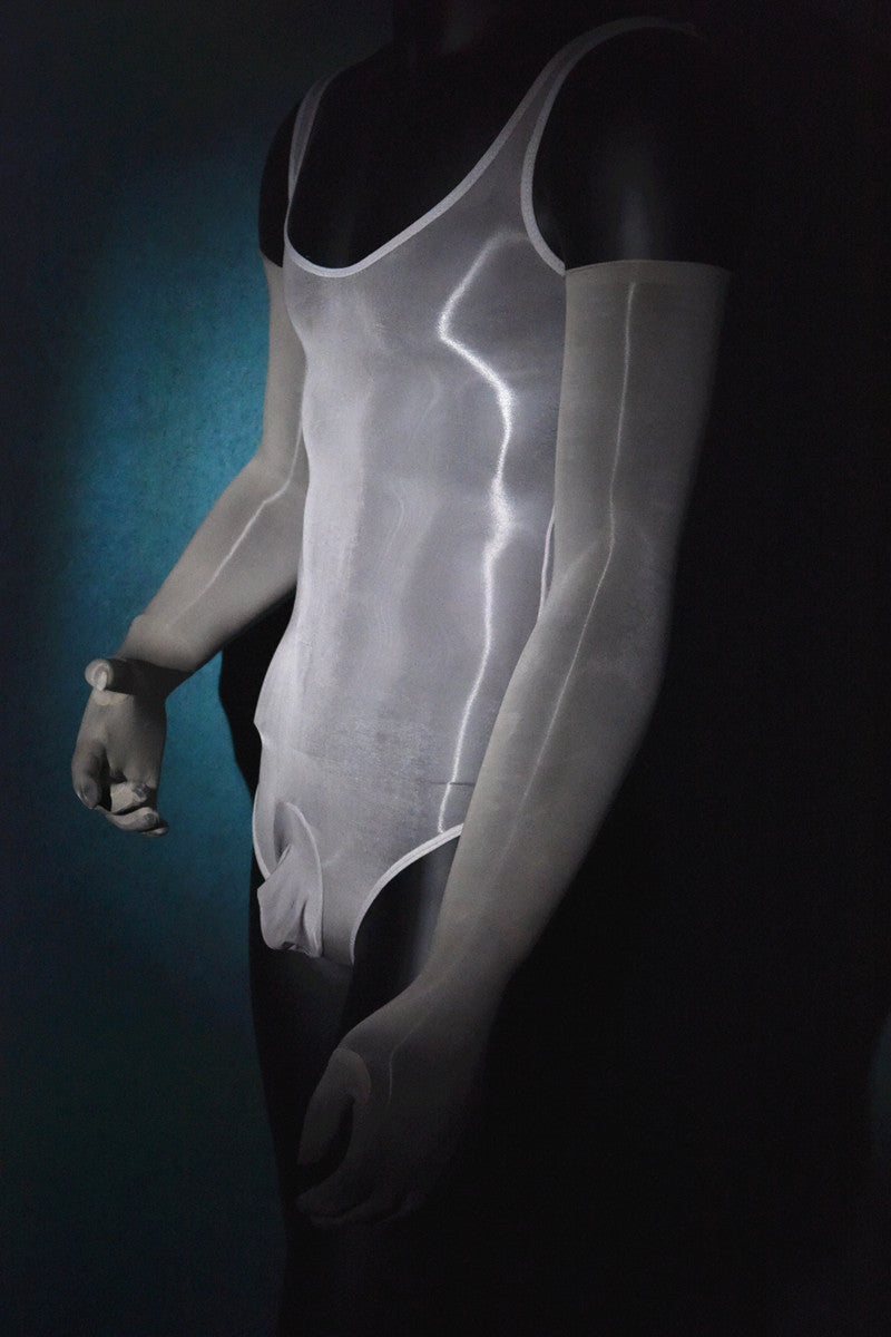 Men's Sexy Stockings Swimsuit Shiny One-piece Suit with jj Set of Fun912Ultra-thin Needle Airplane Socks Tempting Foot Fetish