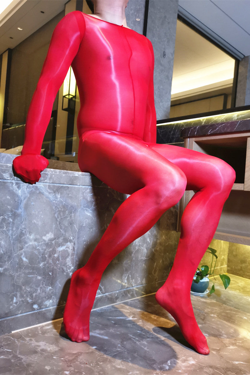 912Ultra-thin Sexy Glossy Bodystocking One-piece Stockings Silky Temptation Full-body Erotic Couple Plus Size Magic Pants