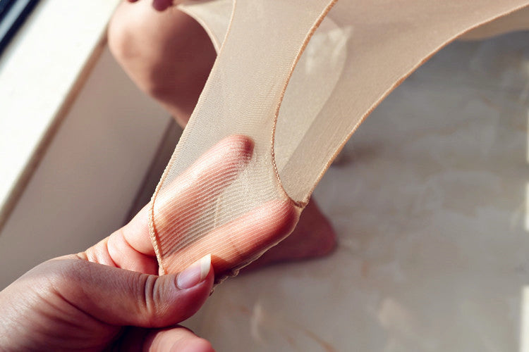 Ultra-thin Transparent Glossy Seamless Stockings Panties One-piece Seamless Sexy Fun Triangle Panties Unisex Shorts