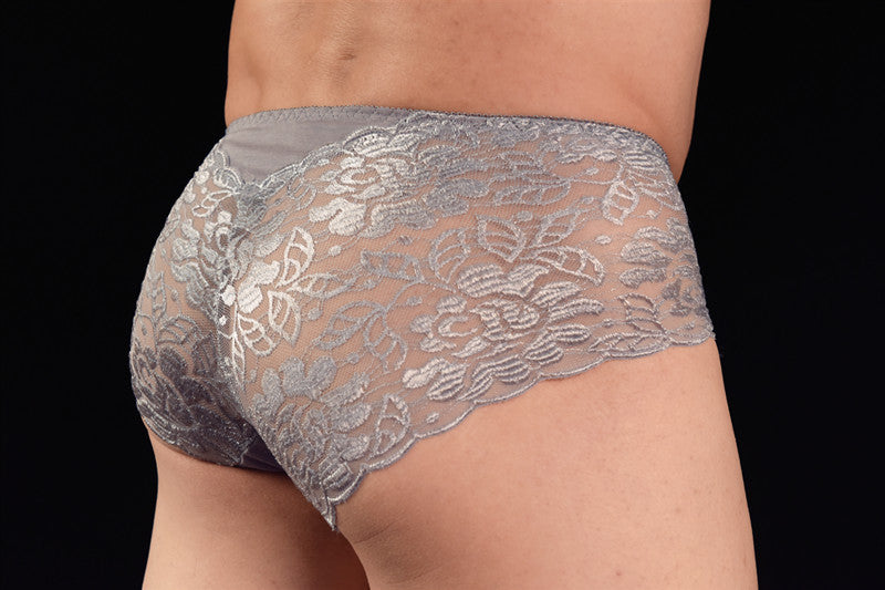 Little Red Luxury Men's Underwear Breathable Lace Sexy Briefs Pure Cotton Plus Size U Pouch Bag Underwear Shorts