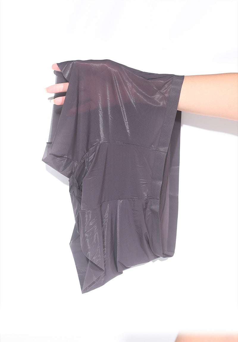 「Gentleman's Veil」Silky Seamless Ice Silk Underwear Thin Men's Sexy Transparent Shiny Boxer Briefs