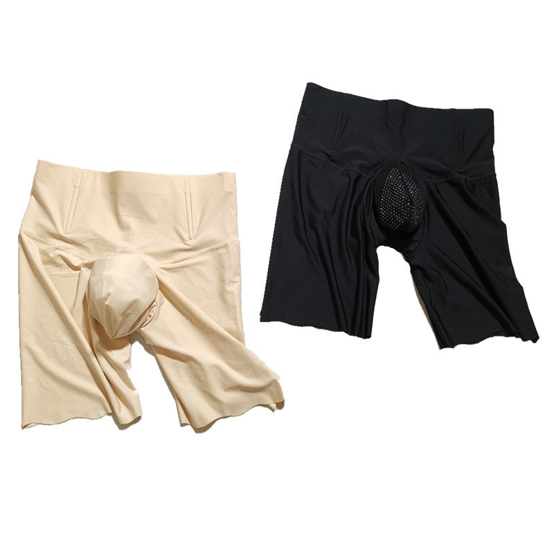 Ice Silk Men's Belt jj Set of Stockings and Underwear Sexy Men's Slim Fit Summer Cool Plus Size Erotic TT Boxer