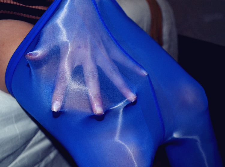 【Customized Processing】Ultra Shiny Glossy Stockings Silky Smooth One-Line Crotch Open Crotch Tight Slimming Candy Color Pantyhose