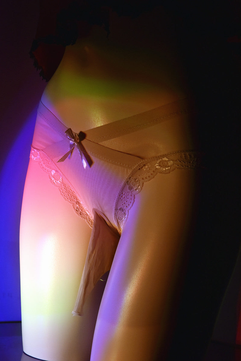 Men's Plus Size Japanese Style Underwear Couple Masturbation Bullet Separation Transparent Triangle Lace jj Transvestite Panties