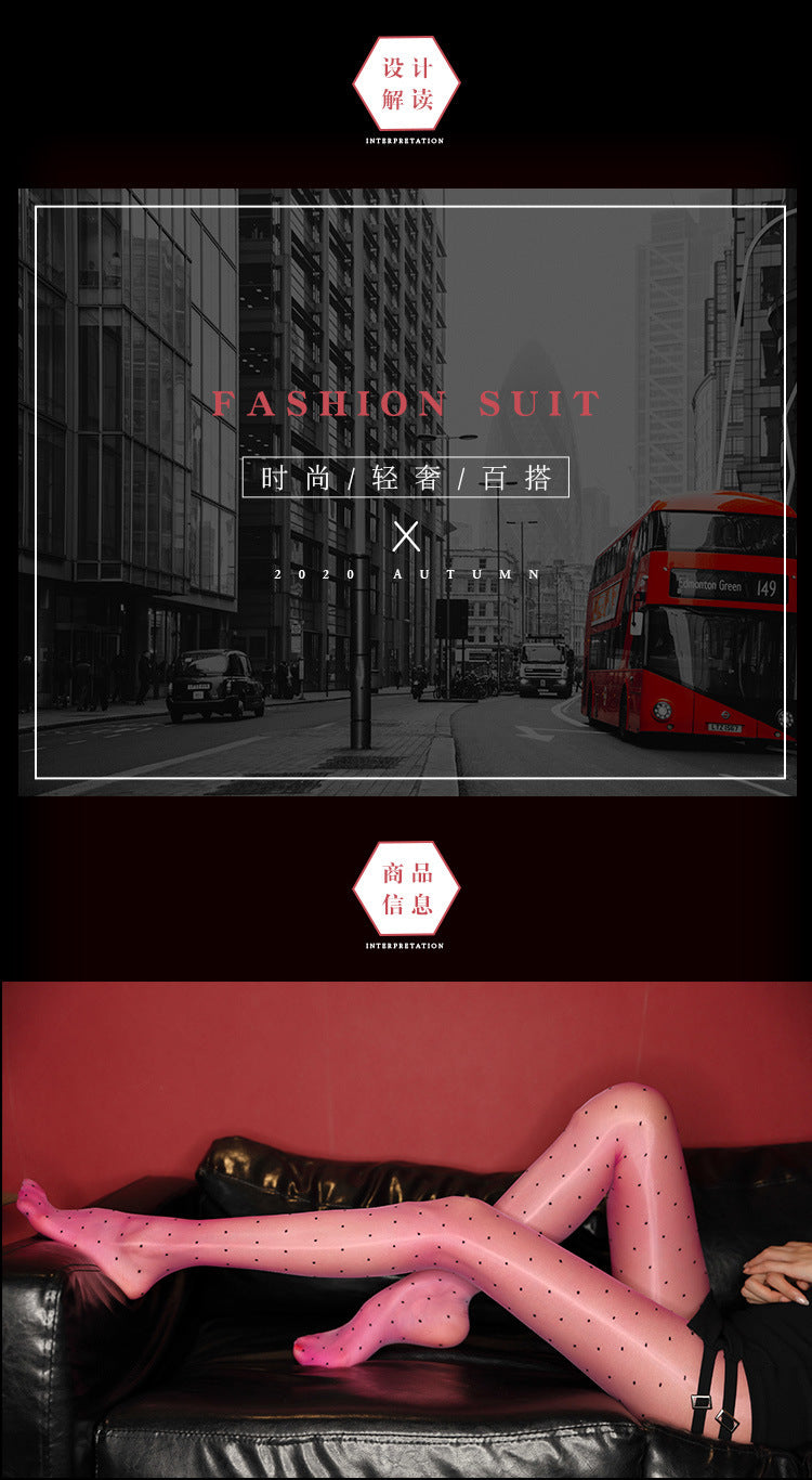 5D Aurora Polka Dot Pantyhose Ultra-Thin Skin-Friendly Sunscreen Leg Socks Sexy Foot-Shaped Toe Transparent Dot Stockings