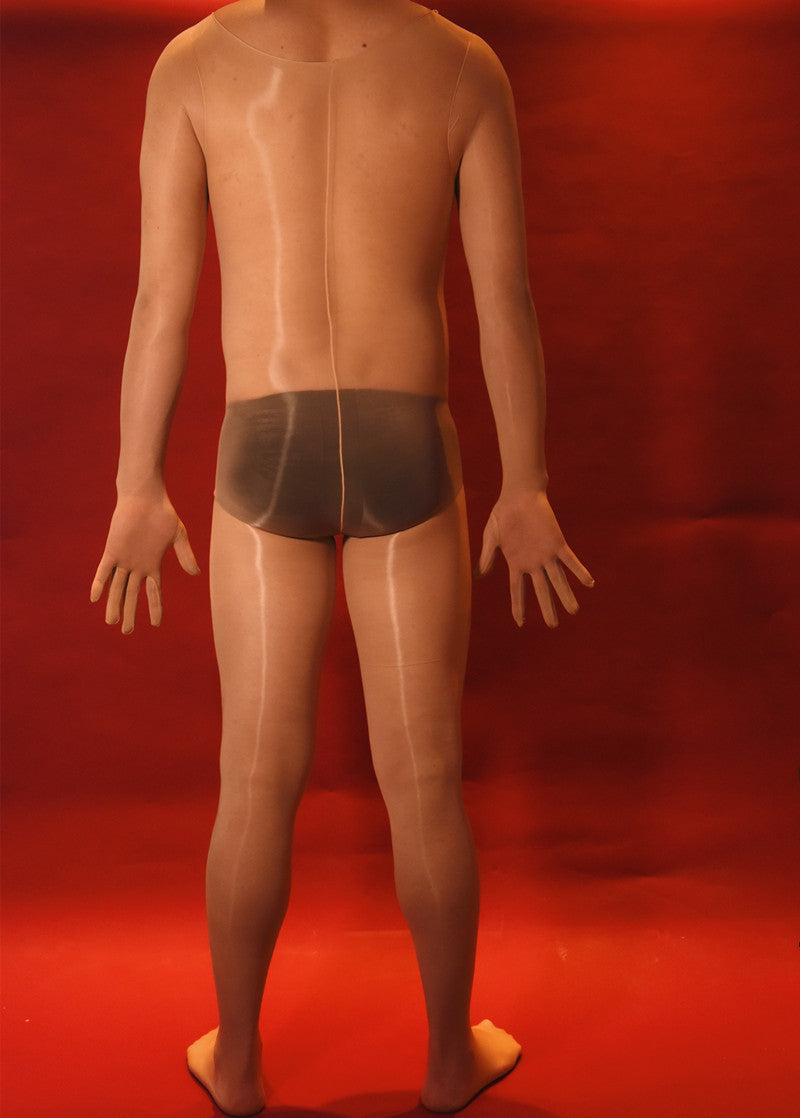 912Needle8d Shiny and silky men's five-finger bodysuit socks Glossy One-Piece Stockings for Men with Fingered Full Body Tights