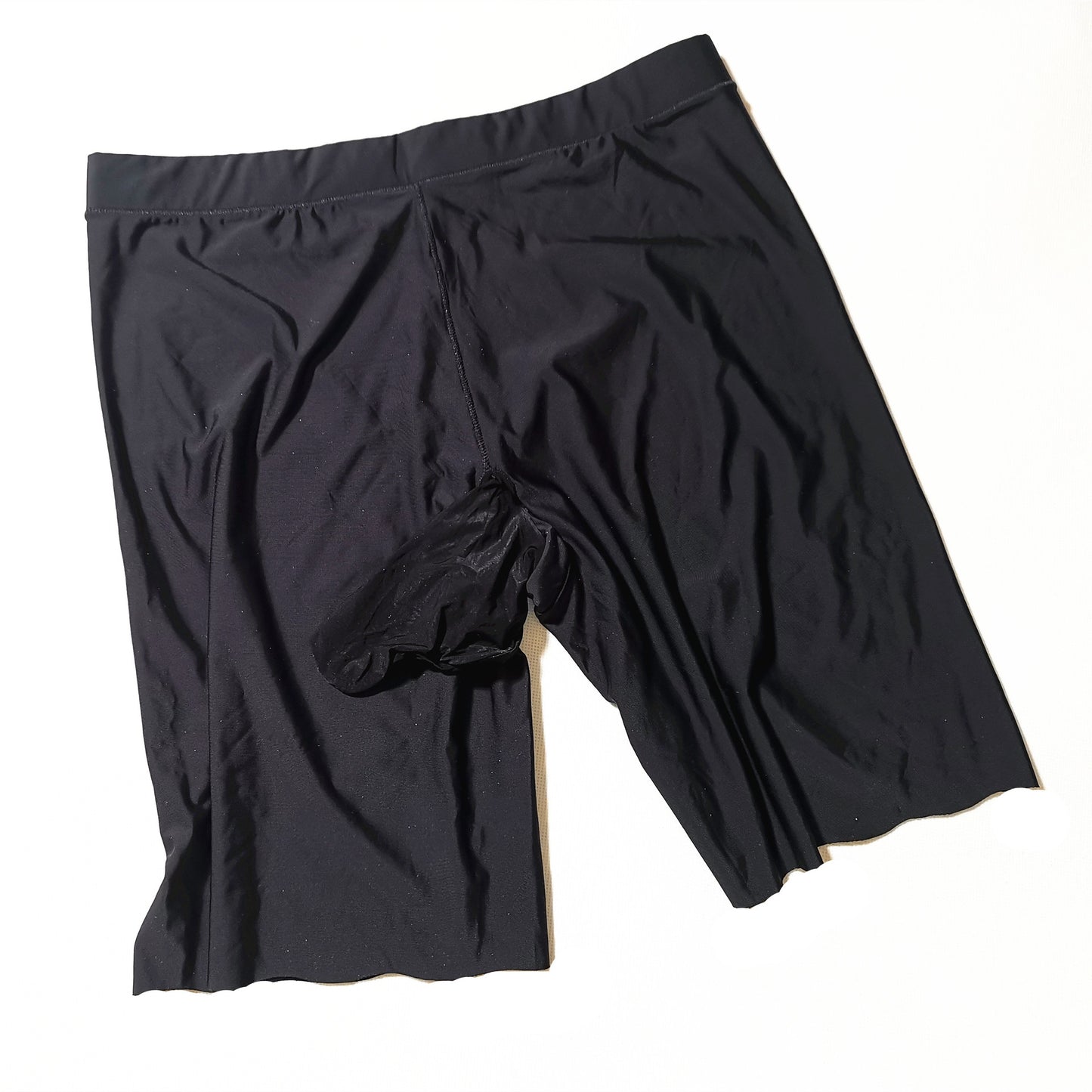 Ice Silk Men's Belt jj Set of Stockings and Underwear Sexy Men's Slim Fit Summer Cool Plus Size Erotic TT Boxer